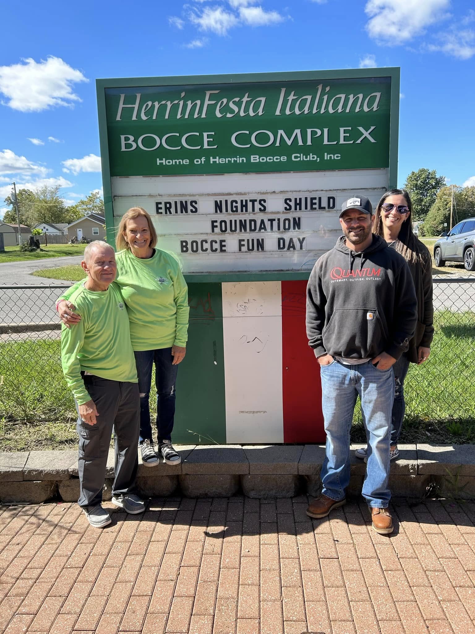 Bocce Fun Day team at HerrinFesta Italiana Bocce Complex