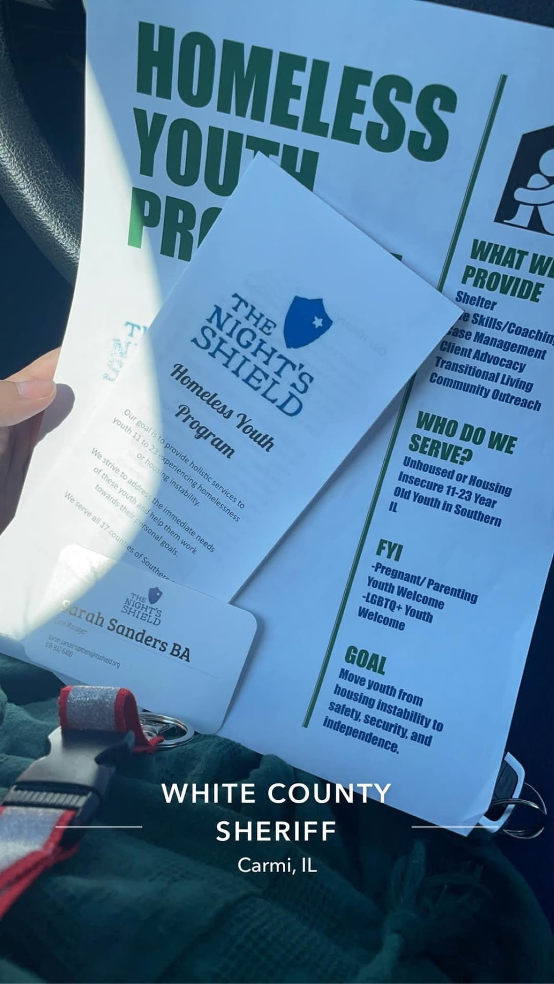 Homeless youth program outreach brochures
